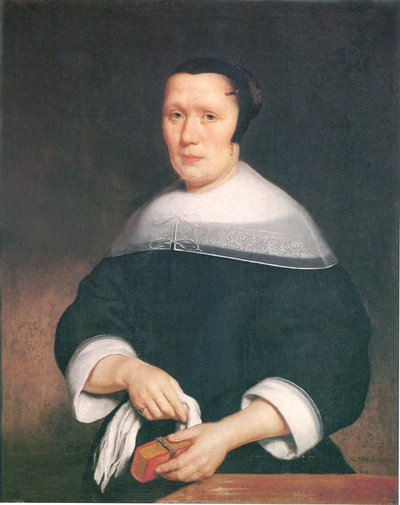 Portret kobiety - autorstwa Nicolaes Maes
