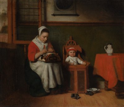 Lacemaker, ca. 1656. autorstwa Nicolaes Maes