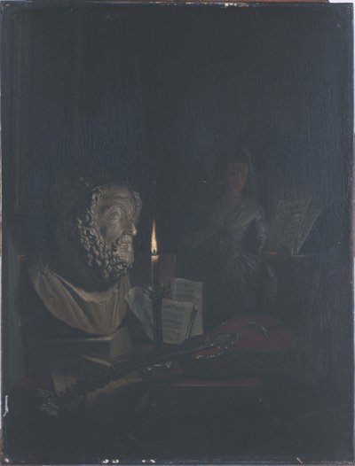 Alegoria muzyki i poezji autorstwa Nicolaes Muys