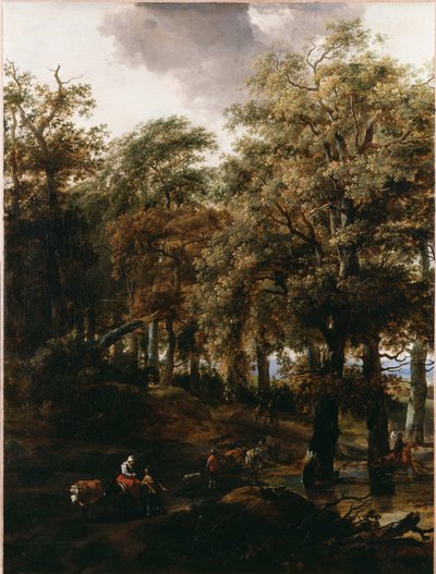 Droga przez las autorstwa Nicolaes Pietersz. Berchem
