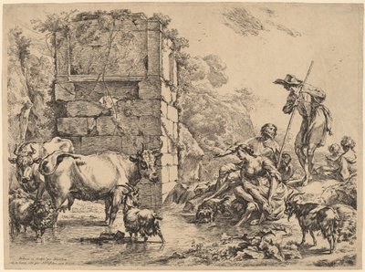 Krowa pijąca autorstwa Nicolaes Pietersz Berchem