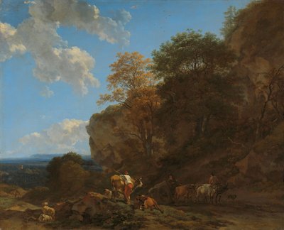 Włoski krajobraz autorstwa Nicolaes Pietersz Berchem