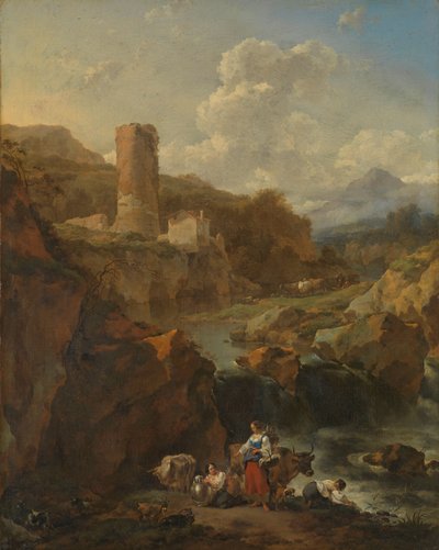 Włoski krajobraz autorstwa Nicolaes Pietersz Berchem