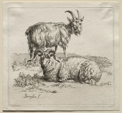 Baran i koza. autorstwa Nicolaes Pietersz. Berchem