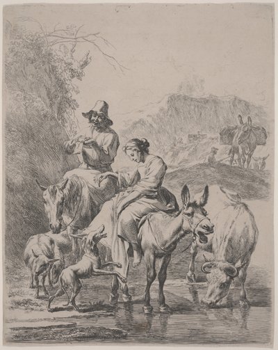 Przejście rzeki autorstwa Nicolaes Pietersz. Berchem