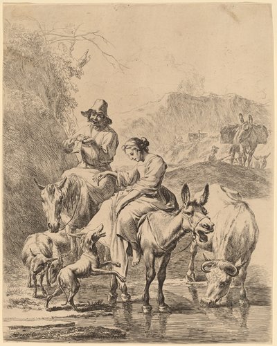 Pasterka na osiołku autorstwa Nicolaes Pietersz Berchem