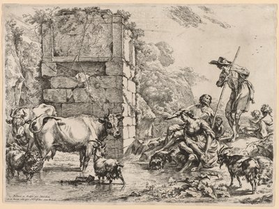 Wodopoj. autorstwa Nicolaes Pietersz. Berchem