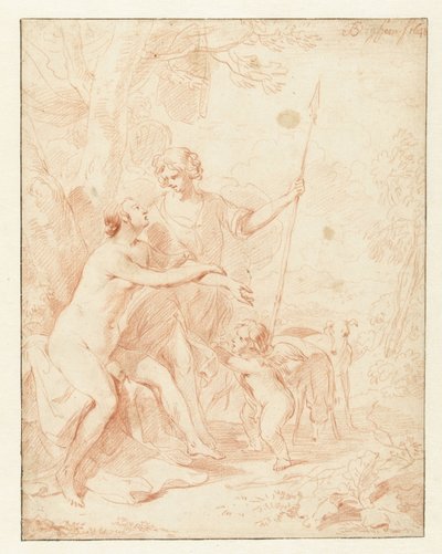 Wenus, Adonis i Kupidyn autorstwa Nicolaes Pietersz Berchem