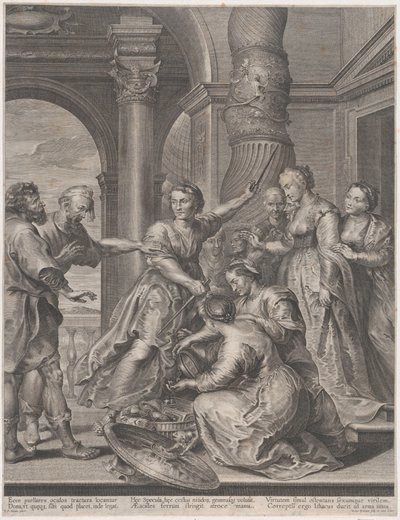 Achillesa i córek Lycomedesa, ca. 1620-26., ok. 1620-26. 1620-26. autorstwa Nicolaes Ryckmans