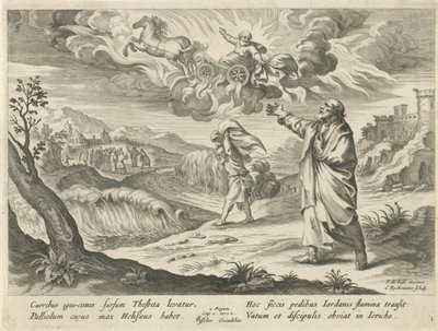 Elizeusz widzi wniebowstąpienie Eliasza Historia Elisy (tytuł serii) autorstwa Nicolaes Ryckmans