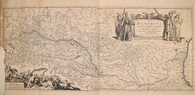 Danubius fluuius Europae maximus a fontibus ad ostia cum omnibus flumnibus ab utroque latere in illum defluentibus autorstwa Nicolaes Visscher