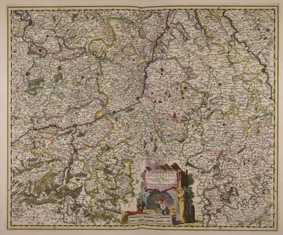 Leodiensis episcopatus in omnes subjacentes provincias distincté divisus autorstwa Nicolaes Visscher