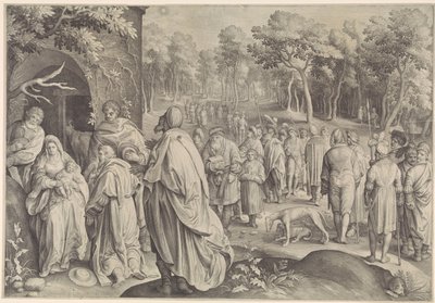 Adoracja Królów autorstwa Nicolaes de Bruyn
