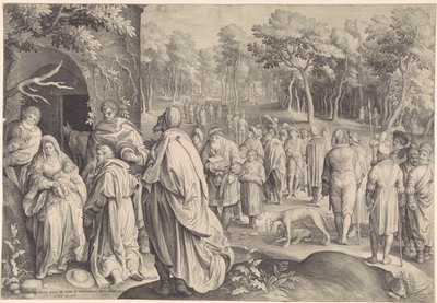 Adoracja Królów autorstwa Nicolaes de Bruyn