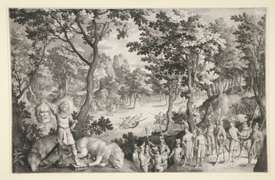 Dawid i Goliat autorstwa Nicolaes de Bruyn