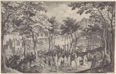 Dawid w Abigail autorstwa Nicolaes de Bruyn