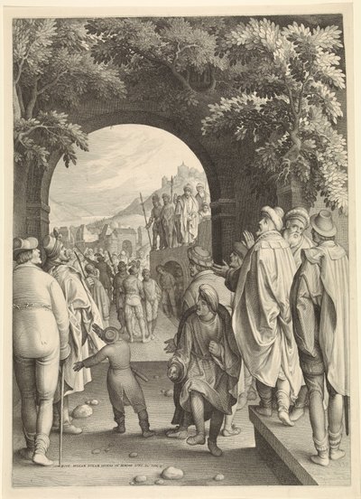 Ecce Homo Męka Chrystusa (tytuł serii) autorstwa Nicolaes de Bruyn