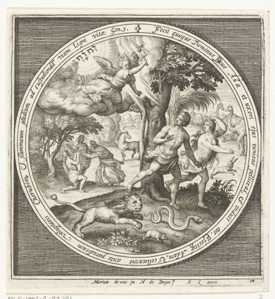 Wypędzenie z raju autorstwa Nicolaes de Bruyn
