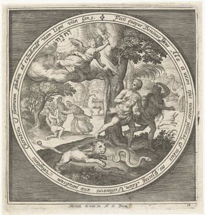 Wypędzenie z raju autorstwa Nicolaes de Bruyn
