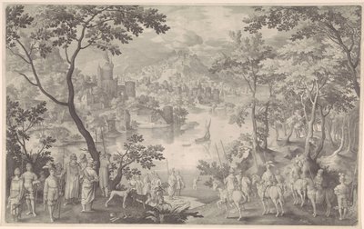 Uzdrowienie Naamana autorstwa Nicolaes de Bruyn