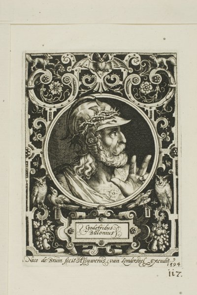 Godfrey z Bouillon, płyta dziewiąta z The Nine Worthies autorstwa Nicolaes de Bruyn