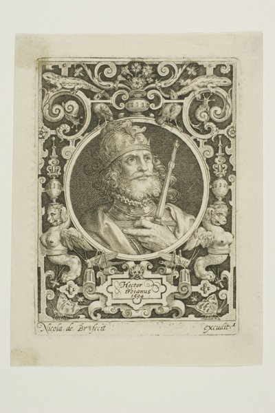 Hektor z Troi, płyta pierwsza z The Nine Worthies autorstwa Nicolaes de Bruyn