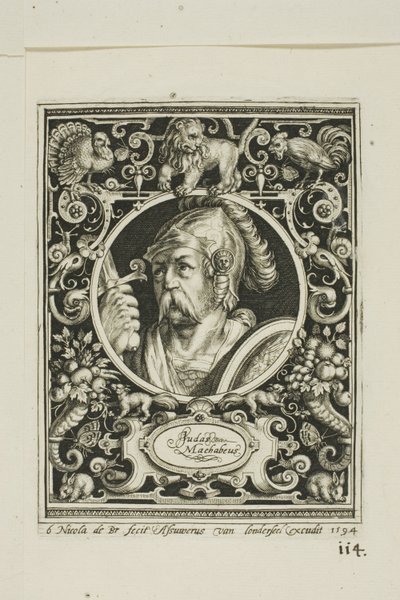 Judas Macabee, płyta szósta z The Nine Worthies autorstwa Nicolaes de Bruyn
