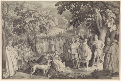 Głoszenie Jana Chrzciciela autorstwa Nicolaes de Bruyn