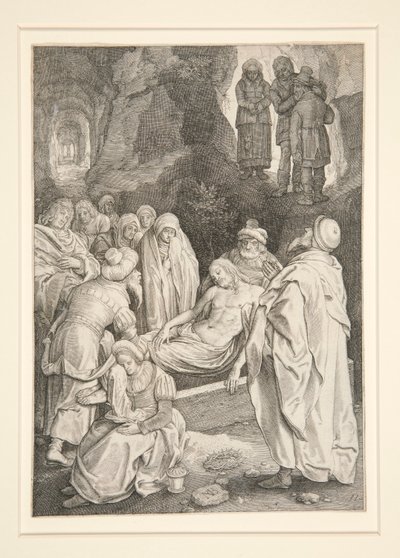 Złożenie do grobu (seria pasyjna) autorstwa Nicolaes de Bruyn