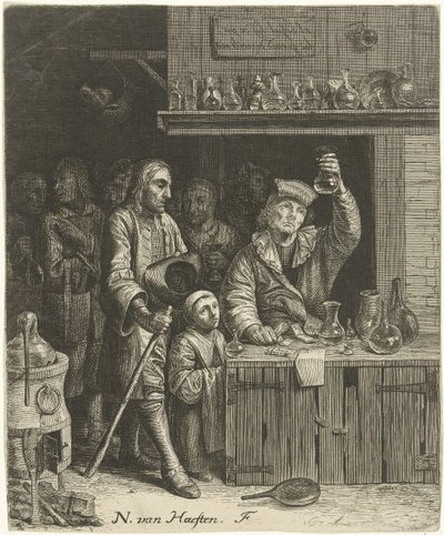 Widz sikał i rodzina farmerów autorstwa Nicolaes van Haeften