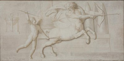 Achilles i Centaur Cheiron autorstwa Nicolai Abildgaard