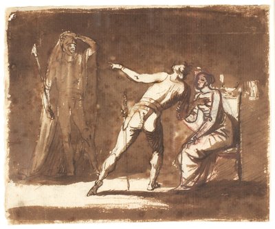 Hamlet z matką autorstwa Nicolai Abildgaard