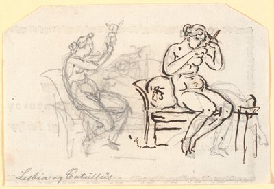 Lesbia i Katullus autorstwa Nicolai Abildgaard