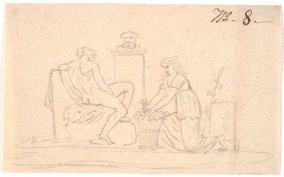 Scena z dwiema postaciami autorstwa Nicolai Abildgaard