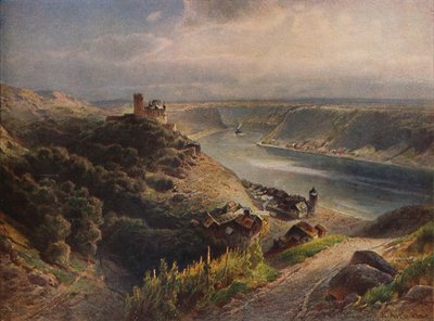 Zamek Katz z widokiem na Lorelei, Zamek Katz z widokiem na Lorelei, 1923. autorstwa Nicolai Astudin