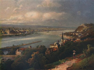 Coblenz und Ehrenbreitstein, Coblenz and Ehrenbreitstein Fortress, 1923. autorstwa Nicolai Astudin