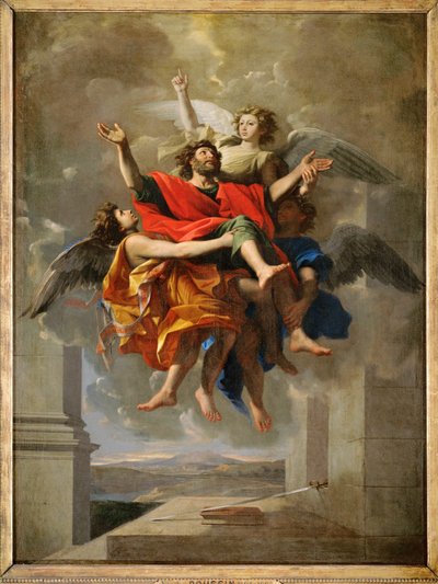 Le ravissement de saint Paul - Apoteoza świętego Pawła ... autorstwa Nicolas (attr.to) Poussin