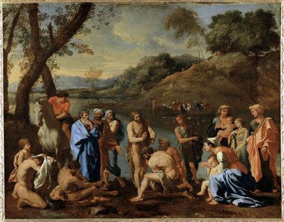 Saint Jean baptisant le peuple - Święty Jan chrzczący lud ... autorstwa Nicolas (attr.to) Poussin
