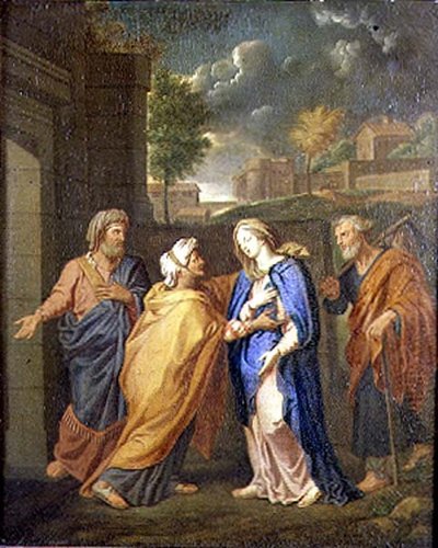 Dziewica, Święty Jan i Święta Anna autorstwa Nicolas (circle of) Poussin