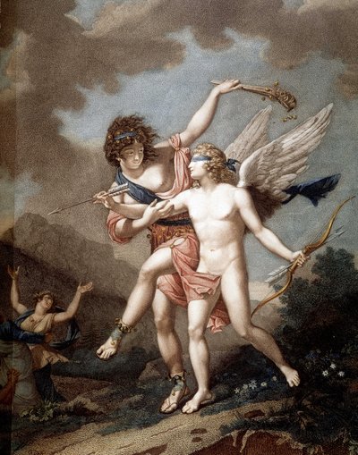 Miłość prowadzona przez szaleństwo autorstwa Nicolas Andre (after) Monsiau