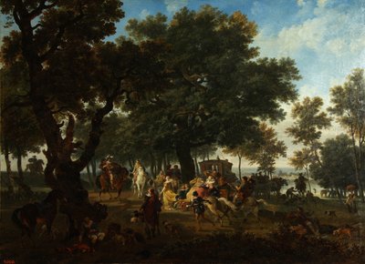 Henryk IV i jego Łowy na Suity, ok. 1804 autorstwa Nicolas Antoine Taunay