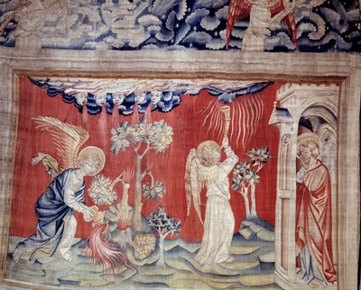 Powieszenie Objawienia (1373-1383), nr. 30: Umarli na ziemi. Gobelin autorstwa Nicolasa Bataille