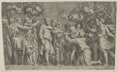 starożytny auguri autorstwa Nicolas Beatrizet (attributed to)