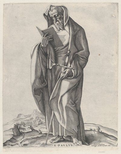 Stary człowiek św. Paweł, 1530-66., 1530-66. autorstwa Nicolas Beatrizet