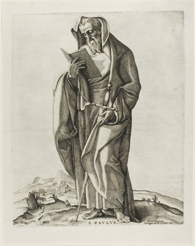 Starzec stojący: Saint Paul autorstwa Nicolas Beatrizet