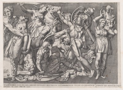 Lustro rzymskiej świetności: Bitwa pod Amazonkami, 1559., 1559. autorstwa Nicolas Beatrizet