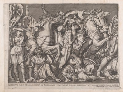 Lustro rzymskiej świetności: Bitwa pod Amazonkami, 1559., 1559. autorstwa Nicolas Beatrizet