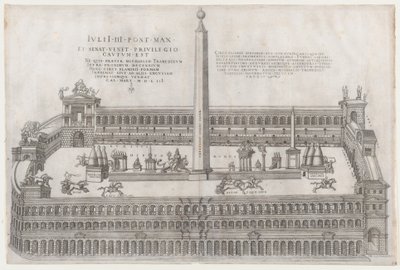 Lustro rzymskiej świetności: Circus Flaminius, 1553., 1553. autorstwa Nicolas Beatrizet