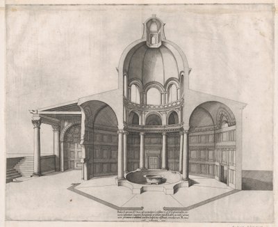 Lustro Wspaniałości Rzymskiej: Wnętrze Laterańskie, XVI w., XVI w. autorstwa Nicolas Beatrizet