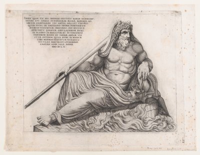 Lustro rzymskiej świetności: Bóg oceanu, 1560., 1560. autorstwa Nicolas Beatrizet